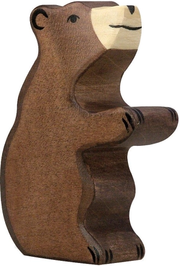 Holztiger smeđi medvjed, mali, sjedeći - 1 komad