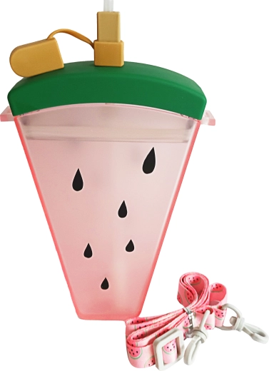 Čaša za piće s usisnom slamkom lubenica