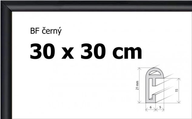 Plastični okvir 30x30 cm crni