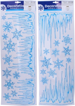 Božićne sjajne naljepnice za prozore