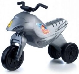 Trokotačna guralica Super Bike, srebrna, 44 cm