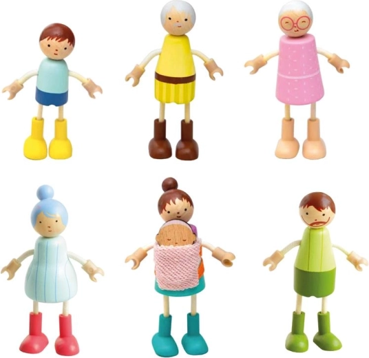 drvena set lutkica za kućicu – obitelj 2Kids Toys