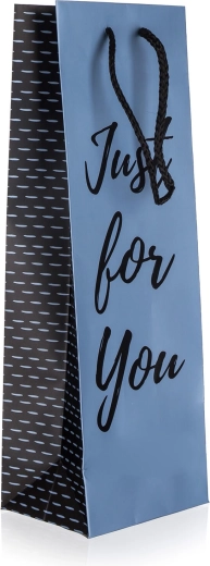 Poklon-vrećica za bocu Just For You Blue 12 × 35 × 9 cm