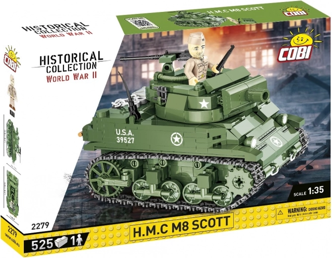 Konstrukcijski set tenka H.M.C. M8 Scott 1:35 od COBI-ja