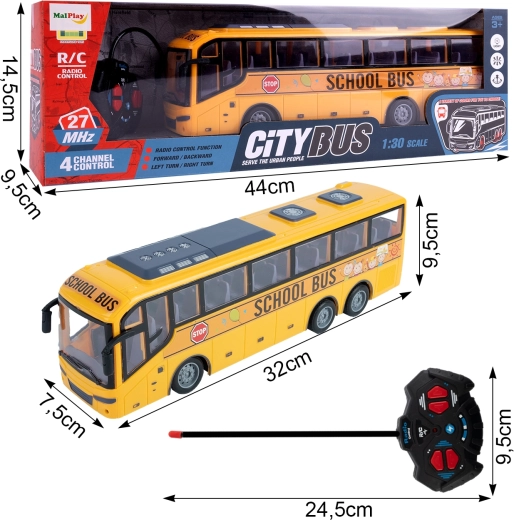 Daljinski upravljani gradski autobus u mjerilu 1:30
