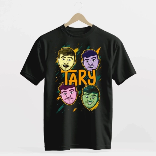 Tary Povoroznyk T-shirt Tary faces black 140–146