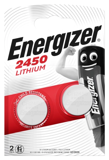 Energizer CR2450 litijske gumbne baterije 3 V, pakiranje 2 kom