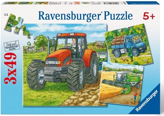 Puzzle Poljoprivredni strojevi 3x49 dijelova Ravensburger