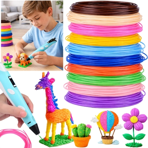 Set PCL filamenata za 3D olovku, 10 boja, 50 m