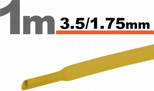 Yellow heat-shrink tubing 3.5/1.75 mm
