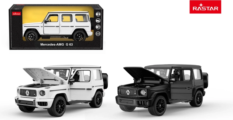 Model auta Mercedes-AMG G63 Rastar 1:24 bijeli - 1 komad