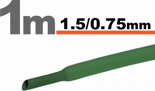 Green Heat-Shrink Tubing 1.5/0.75 mm