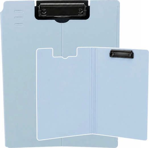 Folding clipboard for writing with metal clip A4, plastic, blue - 1 piece