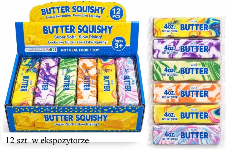Anti-stress squeeze ball in the shape of butter - 1 piece