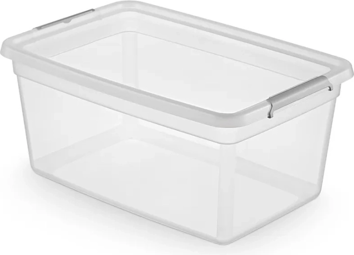 Basestore kutija za pohranu s poklopcem i kopčama 40 l (58 × 39 × 25 cm)