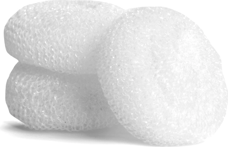 Set of white metal scouring pads, 3 pcs
