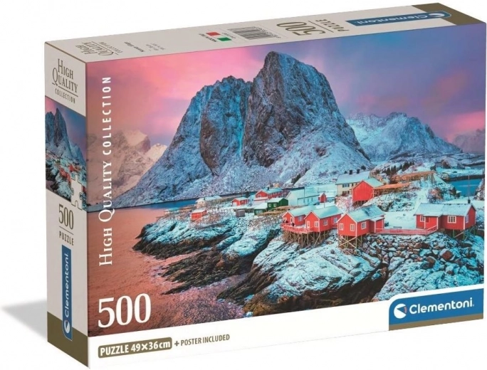 Puzzle Selo Hamnoy 500 dijelova CLEMENTONI