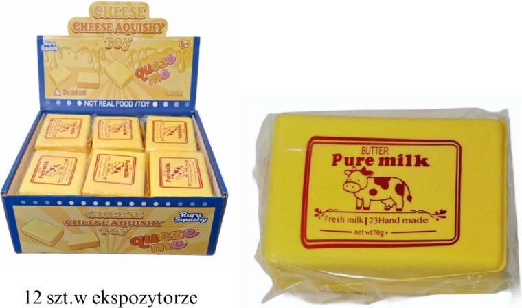 Antistresna gnječilica u obliku kocke maslaca - 1 komad