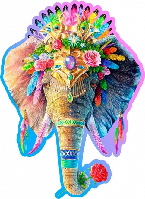 Drvene slagalice Elegantan slon od WOODEN CITY, 250 dijelova