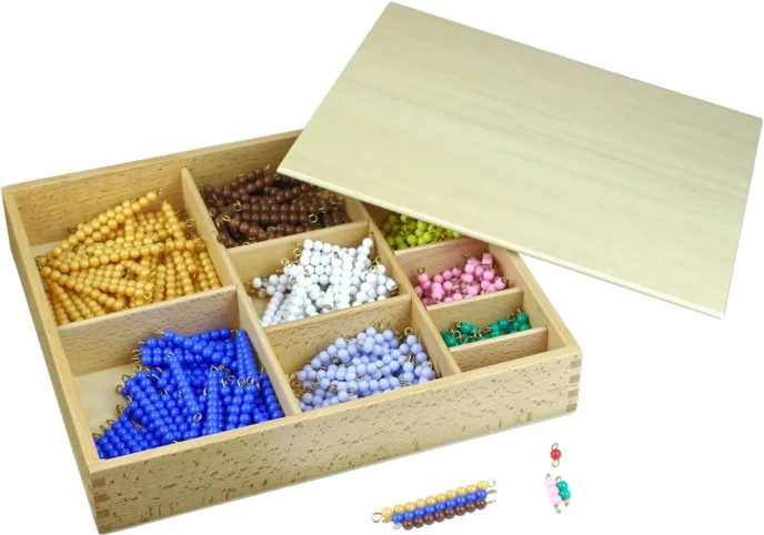 Moyo Montessori bead box – colored stairs (1–10)