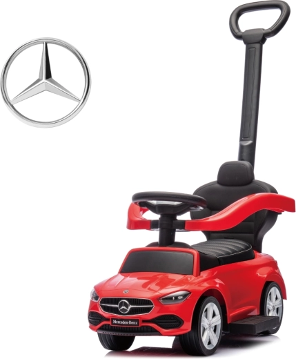 Milly Mally guralica s ručkom za vođenje Mercedes C-Class Deluxe crvena