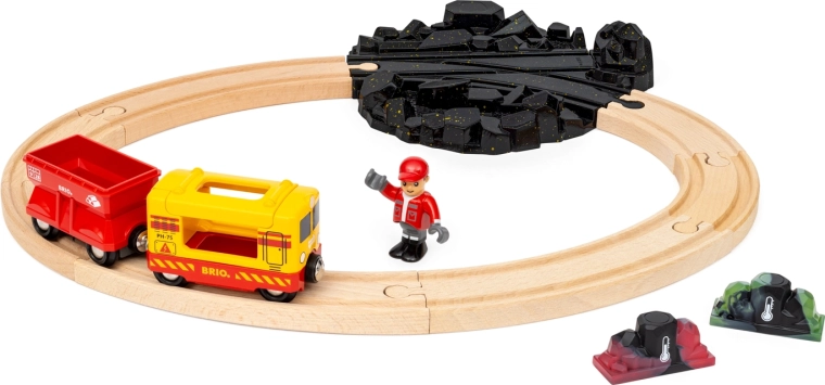 BRIO World željeznička staza s draguljima koji mijenjaju boju i teretnim vlakom