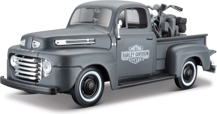 Maisto Harley-Davidson custom 1948 Ford F-1 pickup s motociklom WLA Flathead 1:24