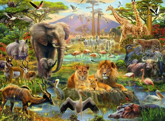 Puzzle životinje iz savane XXL 200 dijelova RAVENSBURGER