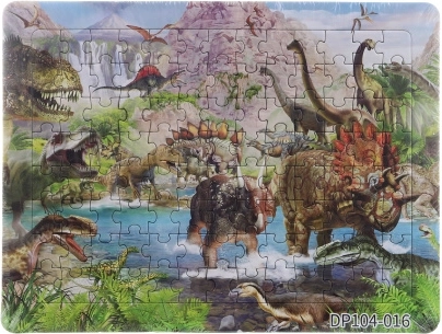 Puzzle dinosauri 104 dijelova s podlogom