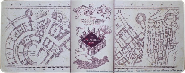 Podloga za stol HARRY POTTER – Maraurovska karta 40 × 80 cm