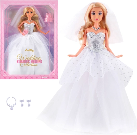 Modna lutka u bijeloj vjenčanoj haljini