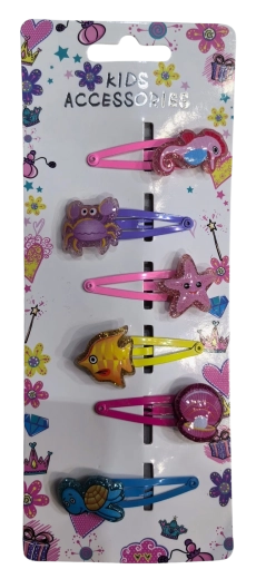 PINK set kopči za kosu – mix morskih životinja, 6 kom