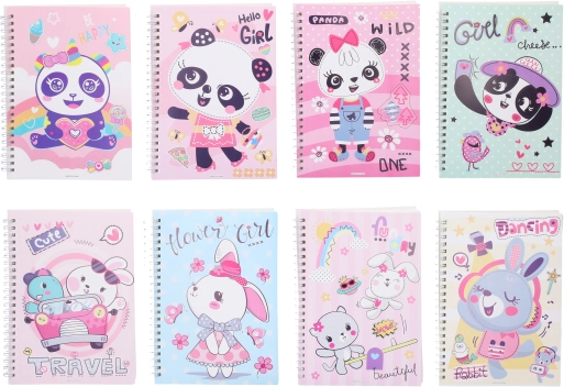 Linirani spiralni blok 14,5x20,5 cm, 80 stranica