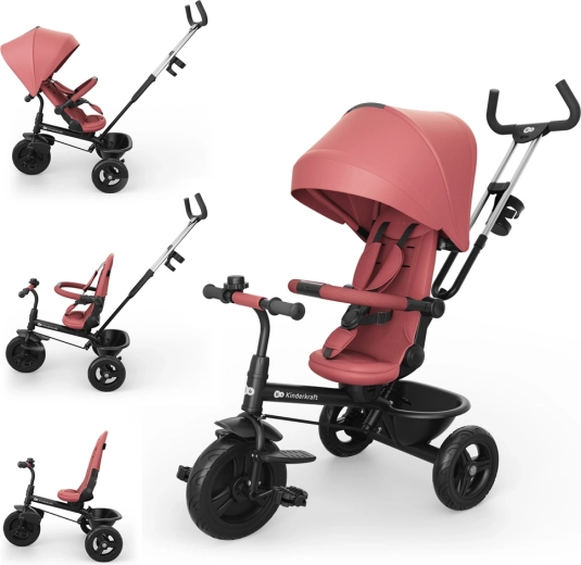 Kinderkraft Aston 2 Plus tricikl 6u1 rozi
