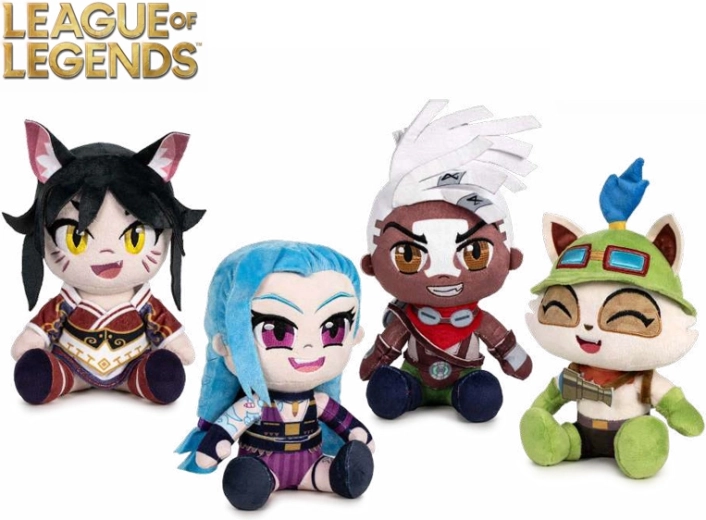League of Legends Plush Figures 24 cm – Ahri, Jinx, Teemo, Ekko