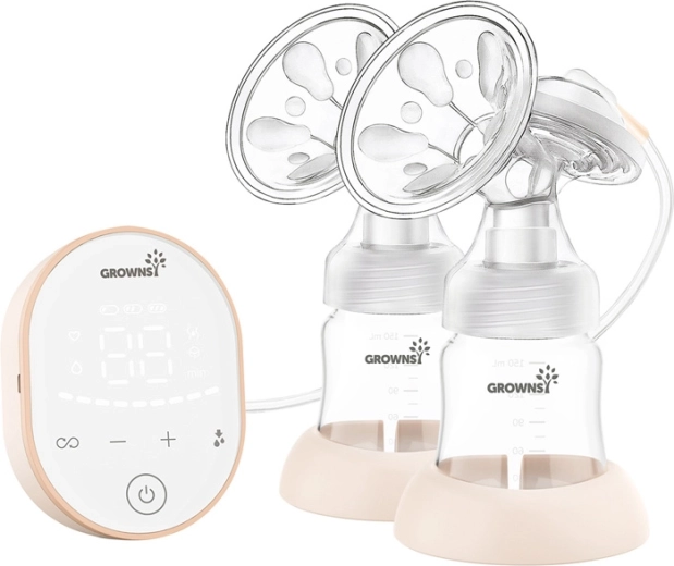 Dvostruka električna izdajalica majčinog mlijeka Grownsy – ružičasta