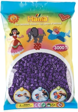 Hama Midi perlice za peglanje, ljubičaste, 3000 kom