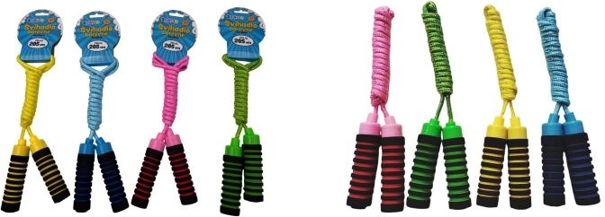 Sporto šareno uže za preskakanje 2,05 m