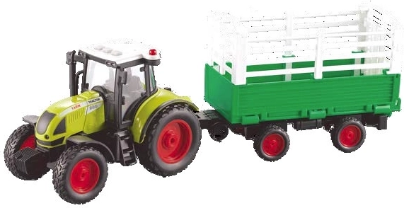 Farm service traktor s prikolicom za prijevoz sijena 1:16