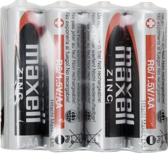 Zinc-carbon AA R6 1.5 V batteries, 4 pieces