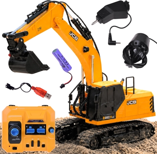 Daljinski upravljani gusjeničarski bager JCB s 3 zamjenjiva nastavka - 1 komad