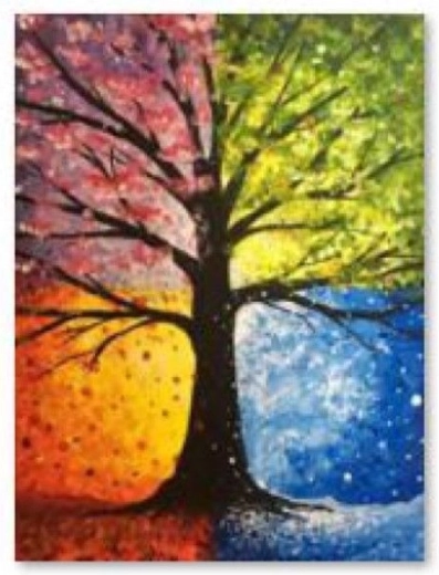 Diamond painting – tree picture 30 × 40 cm