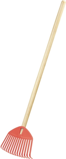 Dječje grablje s drvenom drškom FOCUS BABY, koraljne