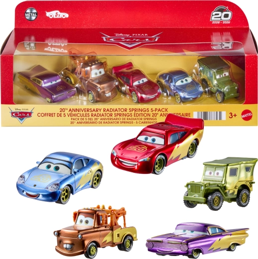 Mattel Disney Pixar Cars jubilarni kolekcionarski set od 5 metalnih autića za 20. obljetnicu