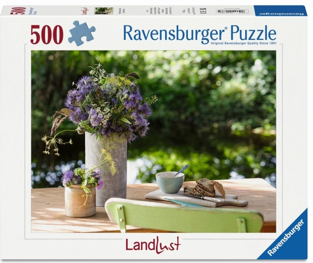 Ravensburger slagalica LandLust: Cvijeće na stolu (500 dijelova)