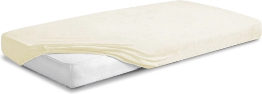 Babymatex premiumna frotirna plahta s gumicom ecru 70 × 140 cm