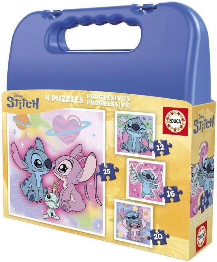 Puzzle u kovčežiću Stitch 4u1 (12–25 dijelova) EDUCA