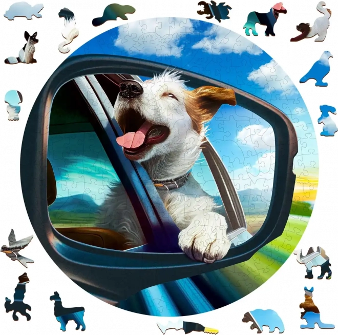 Drvene puzzle Veseli pas 250 dijelova WOODEN CITY