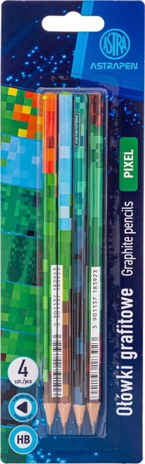 Trokutaste skicarske olovke ASTRA HB Pixel 4kom