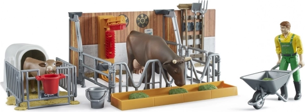 Štala za stoku s figurama i priborom